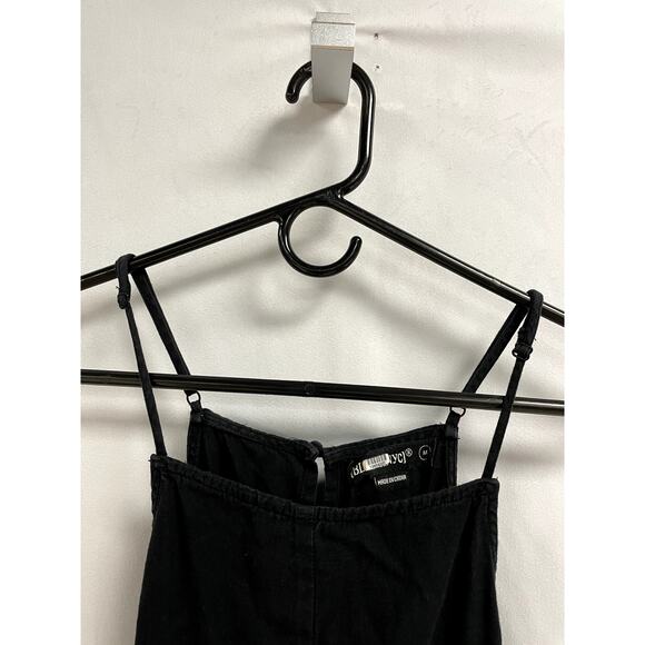 BLANK NYC Paint It Black Jumpsuit Straight Cotton Sleeveless Summer Women's M - Picture 6 of 15